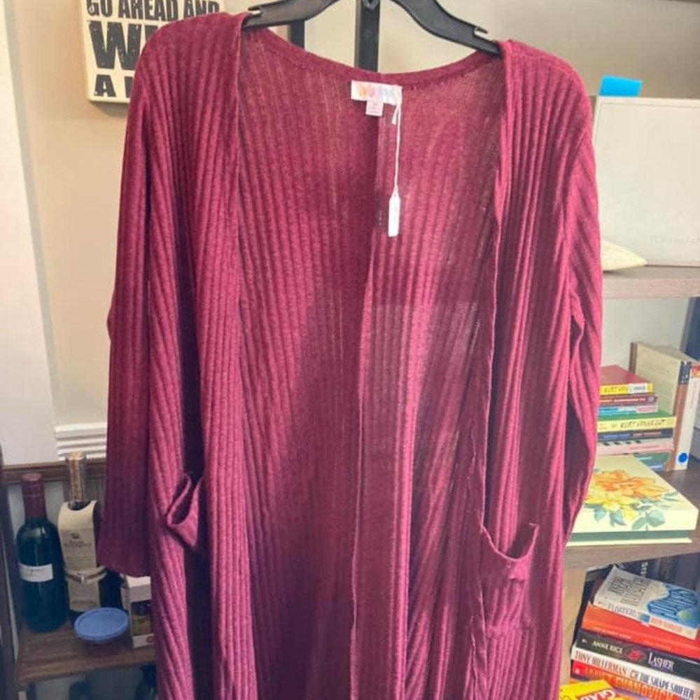 NEW LulaRoe Pink/Purple Maxi Sweater with Pockets